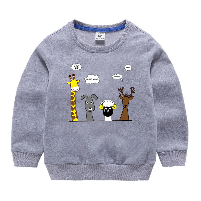 Spring and Autumn Long Sleeve Sweatshirt Baby Cotton Top - Enfance-Heureuse