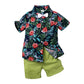 Two-piece boy short sleeve printed shirt - Enfance-Heureuse