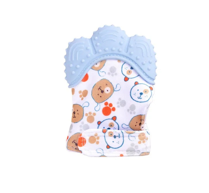 Bébé de dentition bébé anti-morsure silicone molaire gants enfants de jouets sonores - Enfance-Heureuse