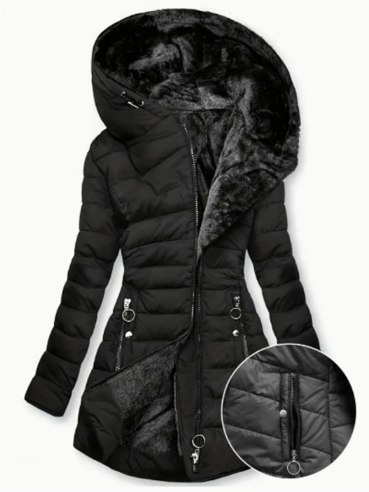 Zip-up Hoodie Puffy Coat - Enfance-Heureuse
