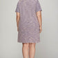 She + Sky Full Size Short Sleeve Pearl Studded Trim Knit Tweed Dress Plus Size - Enfance-Heureuse