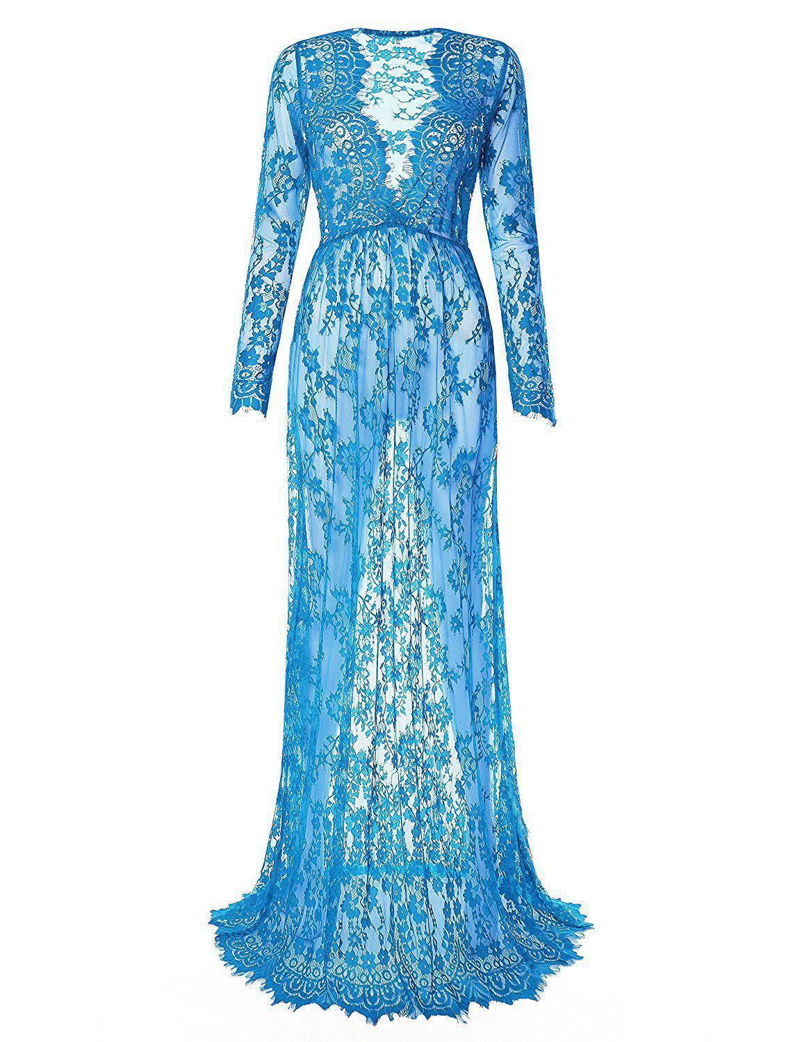 Pregnant Dress Pajamas Lace Maternity Dress Women - Enfance-Heureuse