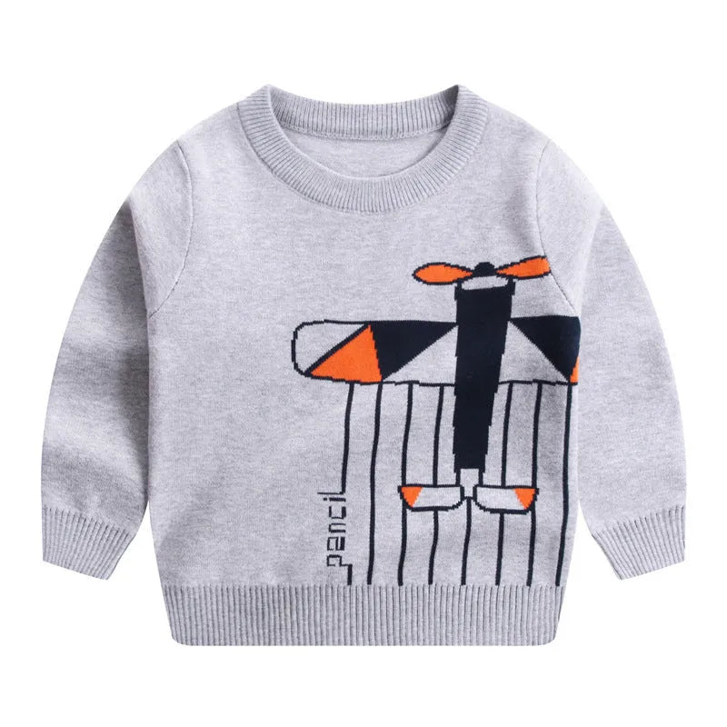 Automne et hiver pour enfants nouveau pull en coton Double couche