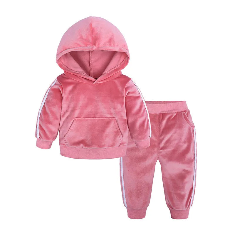 Twin ensemble de enfants de velours - Enfance-Heureuse