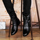 British Fashion Leather Pointed Men's Boots - Enfance-Heureuse