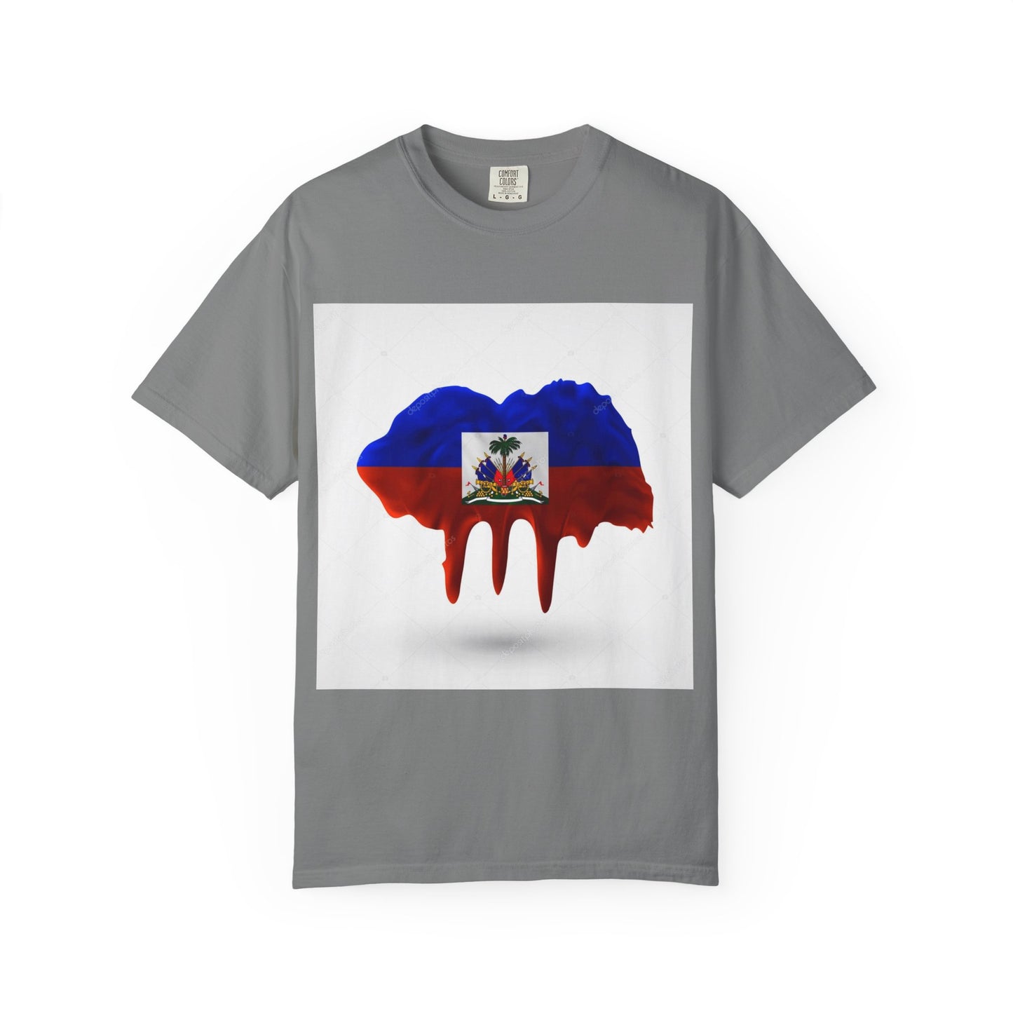 Haiti Flag Drip T-Shirt — Haitian Pride Graphic Tee