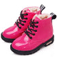 Winter Children Shoes PU Leather Waterproof Martin Boots Kids Snow Boots - Enfance-Heureuse