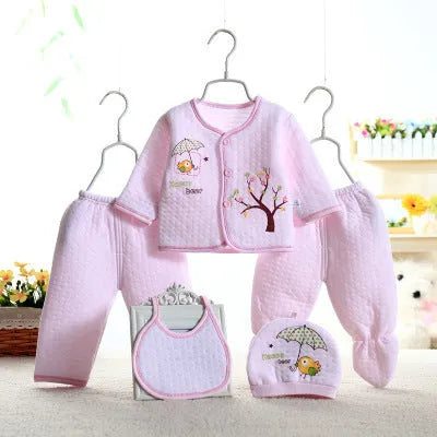 Sous-vêtements bébé cinq pièces vêtements chauds - Enfance-Heureuse