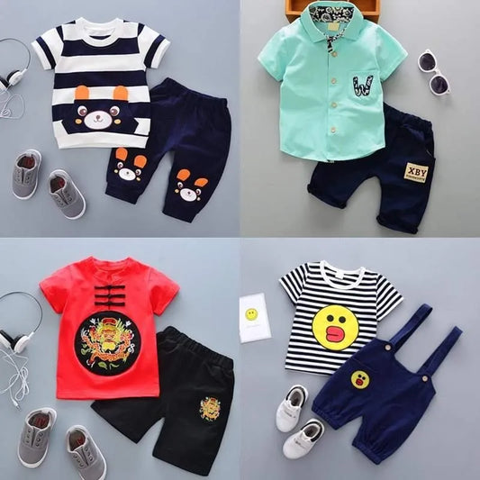 Children's Short Sleeved Boy's Summer Clothes Female Baby - Enfance-Heureuse