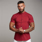 New Summer Shirt Fitness Clothing Cotton Tops Short Sleeve Sports Shirts Brand Mens Short Cool Casual Fashion Breathable Shirt - Enfance-Heureuse