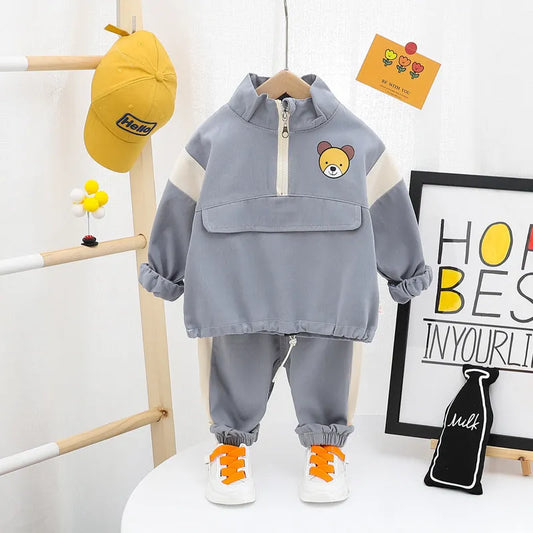 Children's Clothing, Boys' Sweater, Spring And Autumn, Foreign Style, Children's Clothing, Handsome, 2 Children, 1 Year Old, 3 Tide, 0 Two-Piece Suit - Enfance-Heureuse