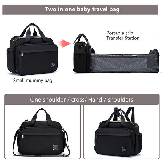 Portable Folding Baby Bed Mummy Bag Portable Messenger Bag - Enfance-Heureuse