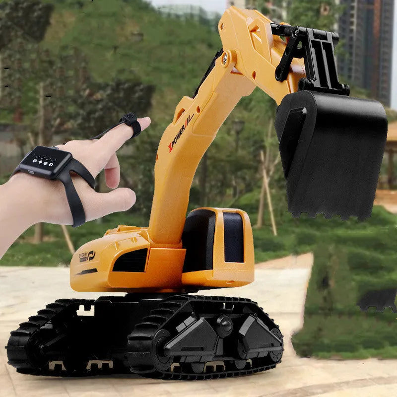 Deformation Remote Control Engineering Car Hook Machine Model Kid Toy