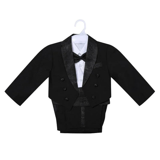 Tuxedo Girdle Dress One-year-old Baby Boy Suit Suit Flower Girl Dress - Enfance-Heureuse