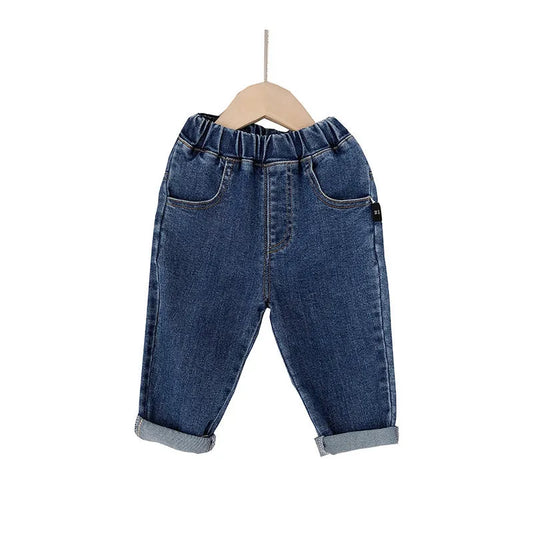 Fille Robe Automne Robe de Fille Lâche de Jeans Enfants de Pantalon Long - Enfance-Heureuse