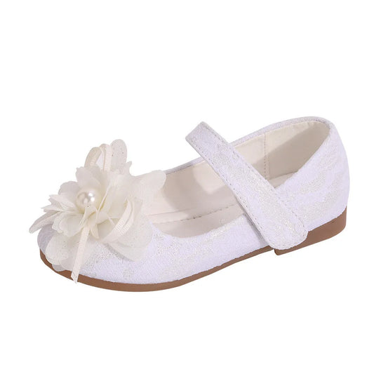 Filles Robe Chaussures Fleur Dentelle Princesse Chaussures - Enfance-Heureuse