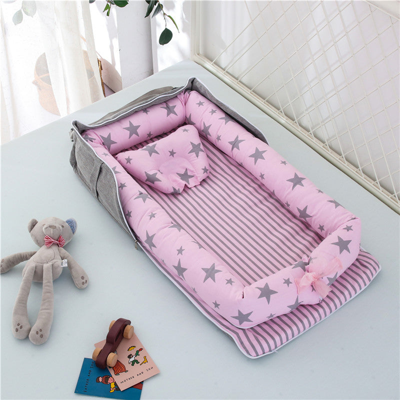 Cotton Portable Baby Crib Newborn Foldable - Enfance-Heureuse