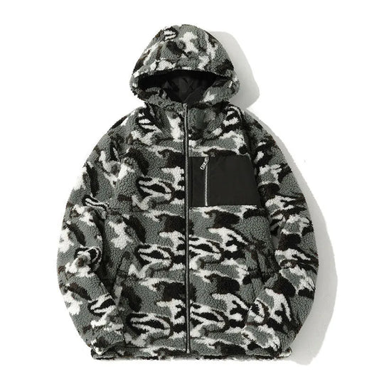 Lamb Velvet Jacket Coat Autumn And Winter Fashion Stitching Loose And Warm - Enfance-Heureuse