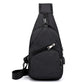 Mens Shoulder Bag Sling Chest Pack Canvas USB Charging Sports Crossbody Handbag Travel Knapsack Male Chestbags Mochila - Enfance-Heureuse