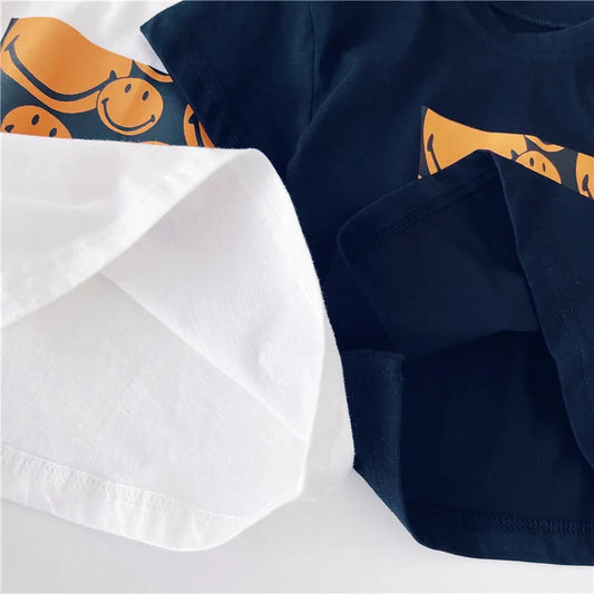 Garçons À Manches Courtes t-Shirt 2021 Nouvelle Sauvage Bébé D'été Coton Basant La Chemise À Manches Courtes Top - Enfance-Heureuse