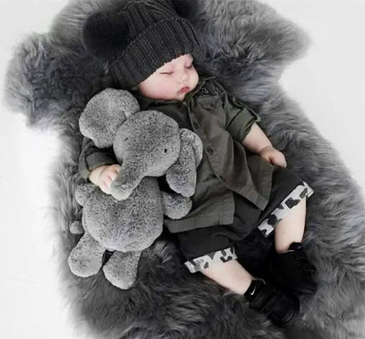 Super Soft Gray Plush Elephant Doll Boy Baby Elephant Doll Accompany Sleeping Doll Photo Props Ins Comfort - Enfance-Heureuse
