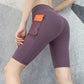 Movement Middle Pants Five Points Fitness Pants Peach Hip Lift Elasticity Tight Yoga Quick Dry High Waist Run Shorts
