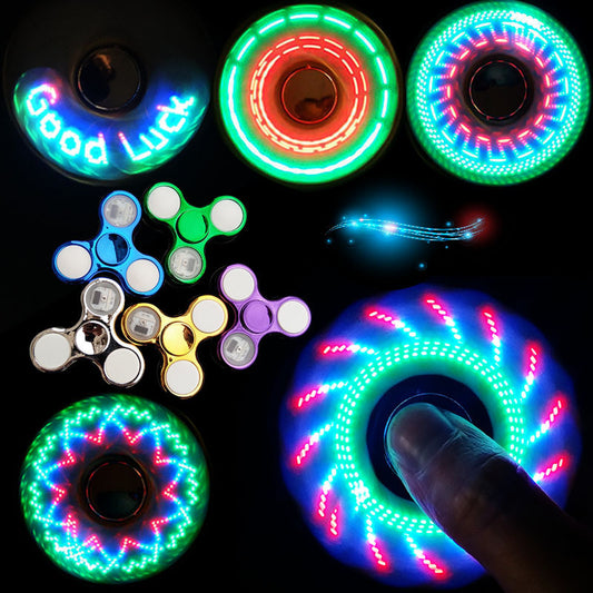 Luminous LED Light Fidget Spinner Hand Top Spinners Glow in Dark Light - Enfance-Heureuse