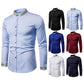 Gold Embroidery White Shirt Men Brand New Stand Collar Mens Dress Shirts Casual Slim Long Sleeve Chemise Homme Camisa Masculina - Enfance-Heureuse
