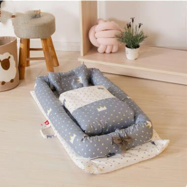 Crib Anti-pressure Newborn Foldable Portable Crib Middle Bed Baby Infant Mattress Bionic Travel Bed - Enfance-Heureuse