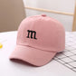 Baseball Cap Boy Letter M Embroidered Children's Cotton Spring and Autumn Hat Cap - Enfance-Heureuse