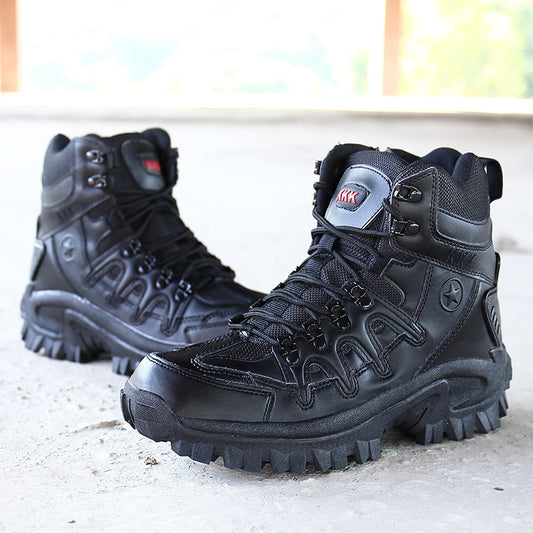 MARSON Men Military Boots Camouflage Non-Slip Combat Tactical Boots Male Breathable Outdoor Climbing Wear-Resisting Mens Shoes - Enfance-Heureuse