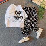 Children'S Summer Short-Sleeved Korean Two-Piece Combed Cotton Children'S Summer Clothes For Boys And Girls - Enfance-Heureuse