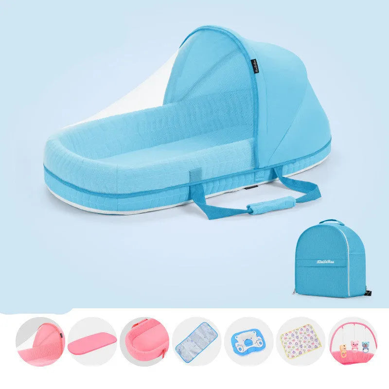 Lit bébé Multifonctionnel Nouveau-Né Pliage Nid Lit Bébé Portable Soleil Protection Moustique Infantile Net Camping Lit Lit Voyage