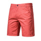 Men's Casual Solid Color Slim Fit Straight Shorts - Enfance-Heureuse
