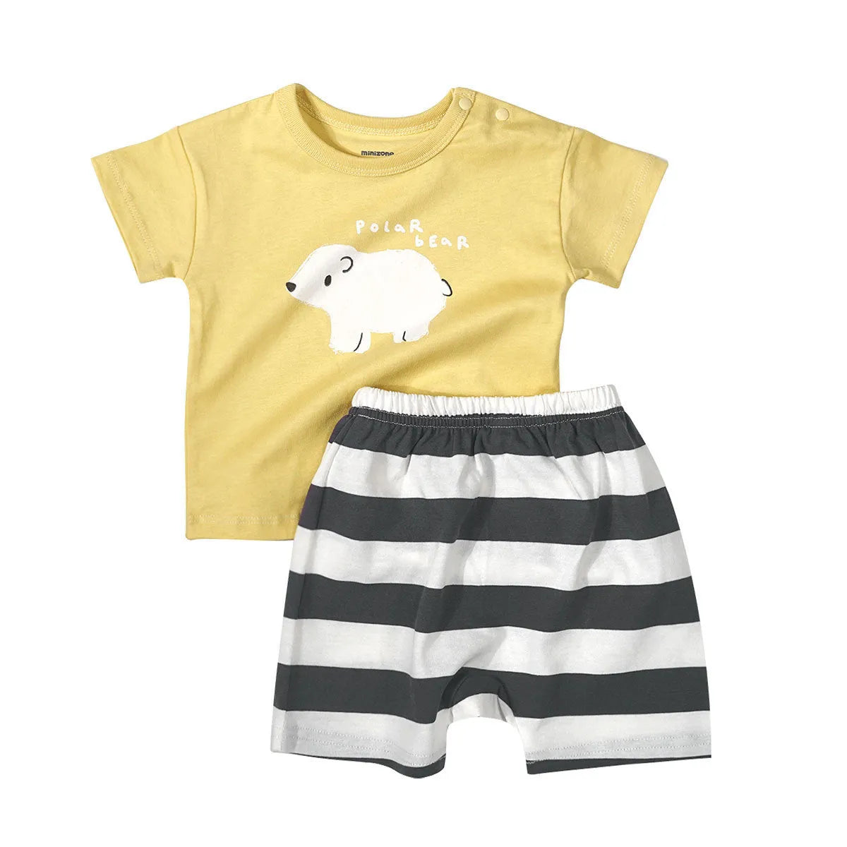 Western Style Bébé Coton à manches Courtes T-shirt Shorts Lâche Costume Pour Hommes Et Femmes