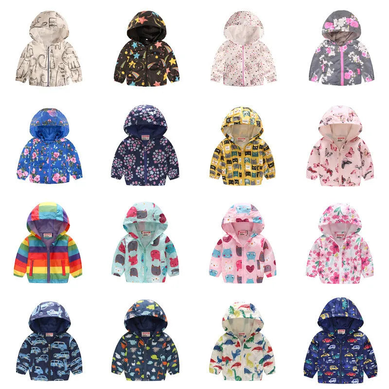 Printemps Et Automne Mince À Capuchon Bébé Mignon Fermeture Éclair Chandail Enfants de Veste