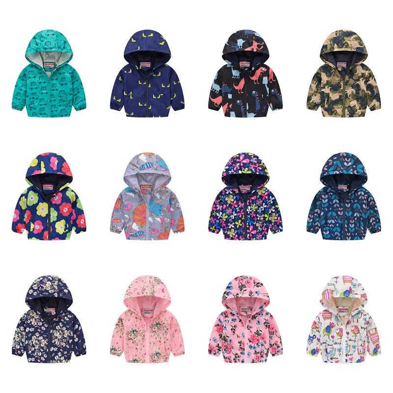 Printemps Et Automne Mince À Capuchon Bébé Mignon Fermeture Éclair Chandail Enfants de Veste