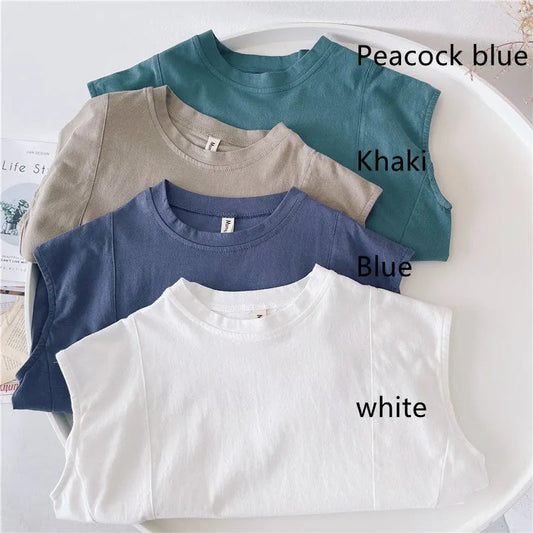 Summer Vest Children'S Sleeveless T-Shirt Children'S Summer Thin Section - Enfance-Heureuse