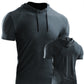 Mens Muscle Hooded Hoodies Short Sleeve T-shirt Sports GYM Slim Fit Tops Blouse - Enfance-Heureuse