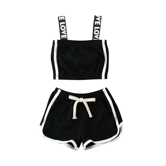 Baby Girl Children's Clothing Shirt Shorts - Enfance-Heureuse