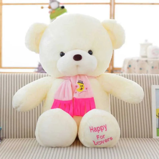 Cute Teddy Bear Doll Couple Bear Scarf Bear Cloth Doll Wedding Giant Panda Plush Doll - Enfance-Heureuse