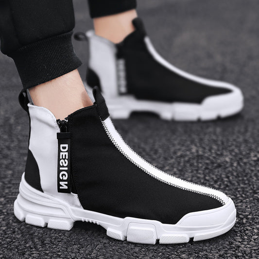 Mens Casual Shoes Sneakers Athletic Leisure Sports Fashion High Top Outdoor Gym - Enfance-Heureuse