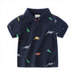 Boys Cartoon Short Sleeve Fashion Casual Trend Children's T-shirt Moisture Wicking Cotton Short Sleeve - Enfance-Heureuse