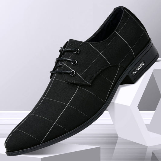 Mens Shoes Men Dress Shoes Leather Breathable Leisure Business Canvas Formal Shoes - Enfance-Heureuse