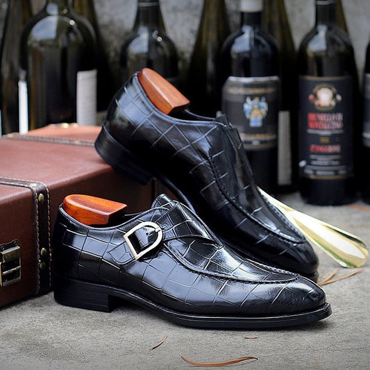 ClassicPattern Business Flat Shoes Men Designer Formal Dress Leather Shoes Mens Loafers Valentine Gifts Shoes - Enfance-Heureuse