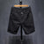 New Arrival Shorts Men Zipper Fly Casual Solid Cotton Summer Hole Elastic Thin Black Mens Homme Boardshorts Beach Regular - Enfance-Heureuse