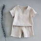Boy And Girl Baby Short-sleeved Summer Suit - Enfance-Heureuse