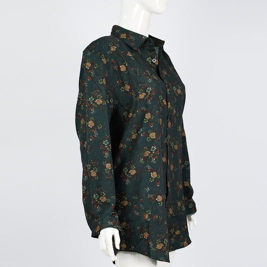 New Fashion Casual Men Shirt Long Sleeve Europe Style Slim Fit Shirt Men High Quality Cotton Floral Shirts Mens Clothes - Enfance-Heureuse