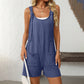 Womens Rompers Summer Casual Short Overalls Sleeveless Adjustable Tie Knot Strap Jumpsuits With Pockets - Enfance-Heureuse