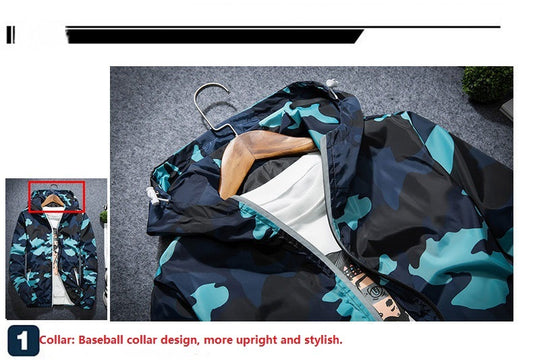 Covrlge Men Jacket Fashion Spring Men Brand Camouflage Jackets Casual Mens Coat Men's Hooded Luminous Zipper Coats MWJ011 - Enfance-Heureuse